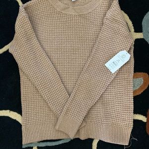 NWT TIME AND TRU. Women’s Waffled Crew Neck Pullover Sweater Size Medium